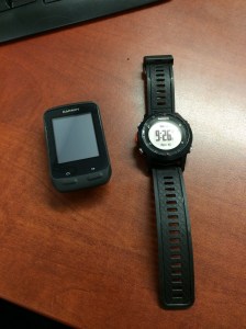 Garmin Edge 510 & Fenix side by side comparison